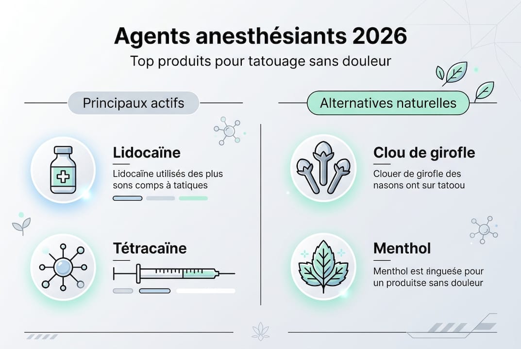 Top des anesthésiants les plus couramment utilisés pour les tatouages : l’infographie à consulter