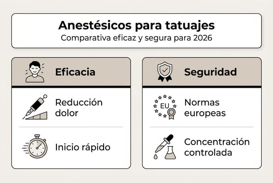 Infografía sobre la efectividad y seguridad de las cremas para el cuidado del tatuaje