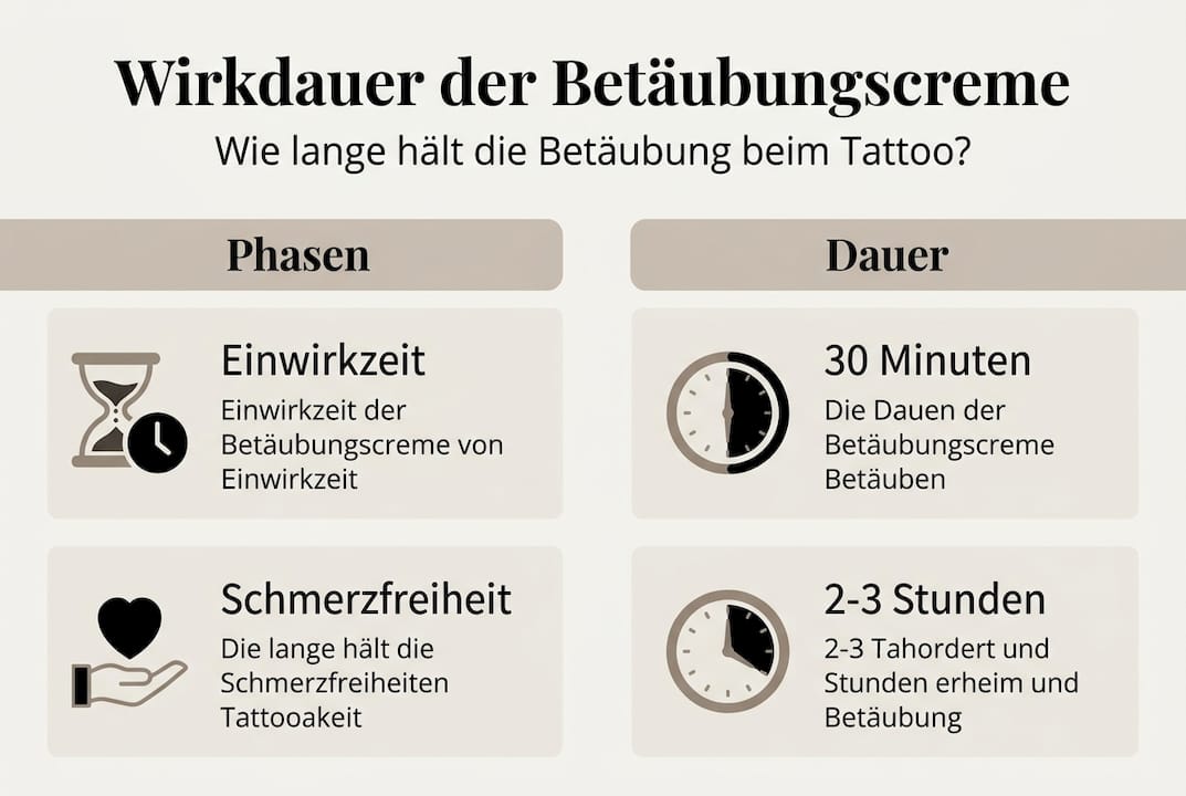 Infografik: Wie lange wirkt eine Betäubungscreme?