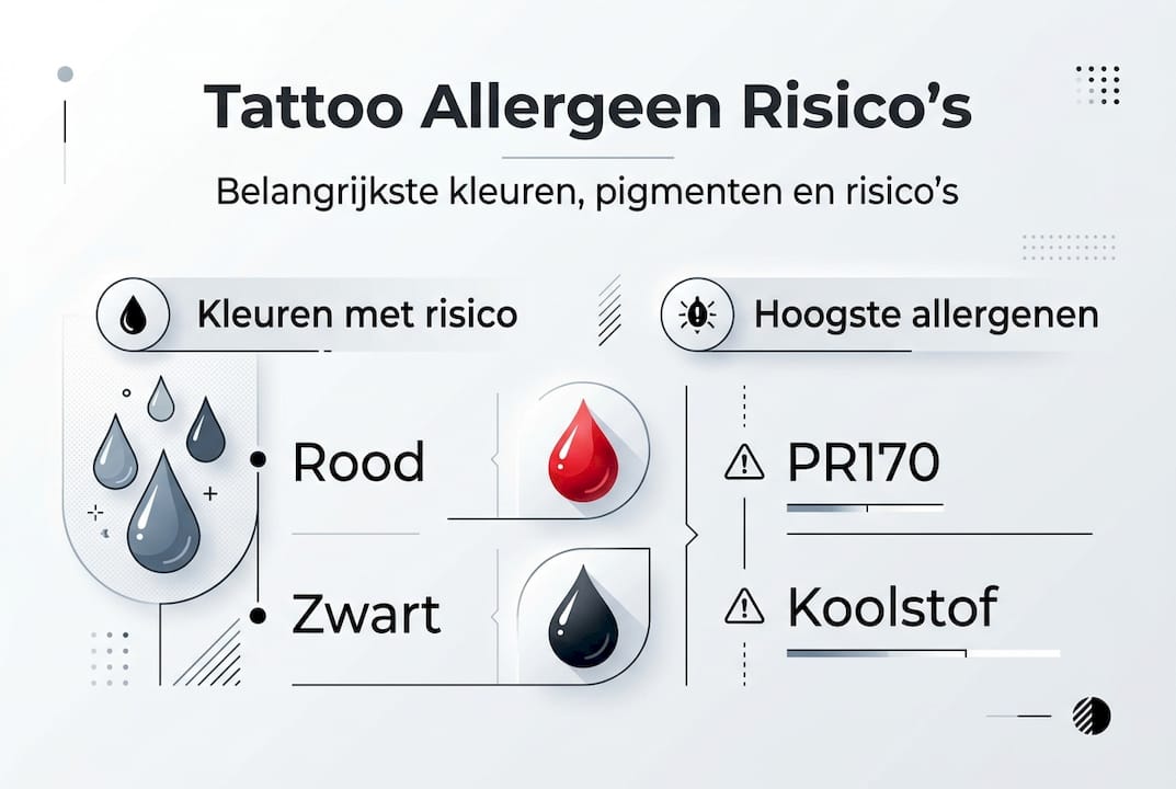 Infographic: alles over pigmenten en kleuren met verhoogd allergierisico