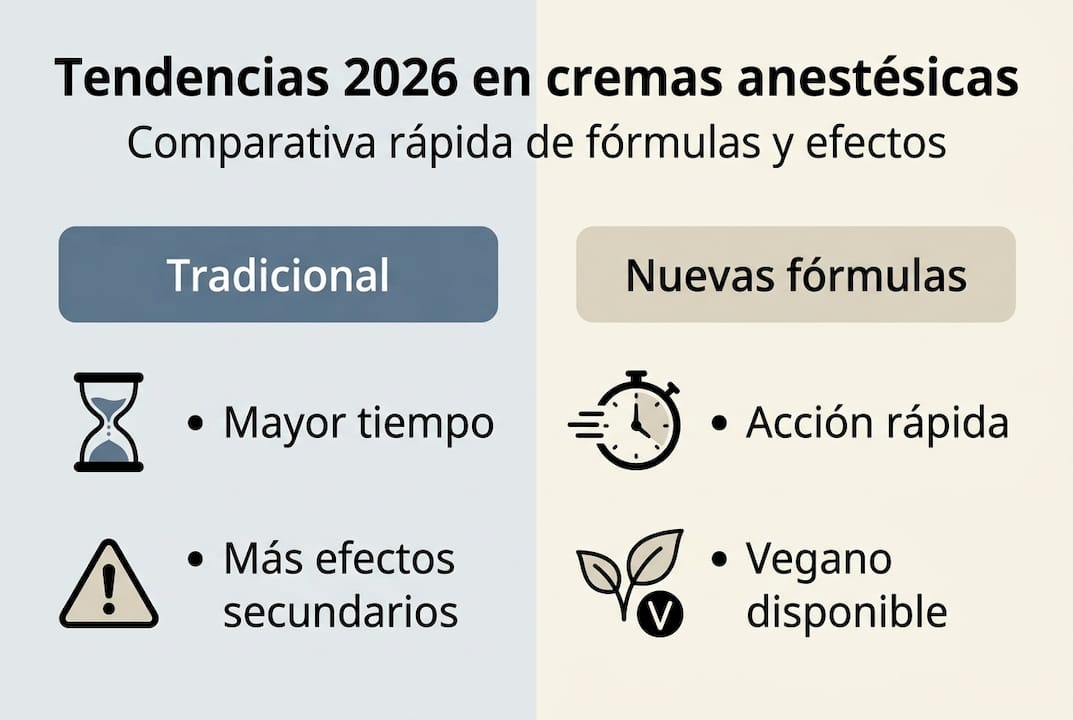 Infografía: tendencias actuales y comparativa de las cremas anestésicas más populares