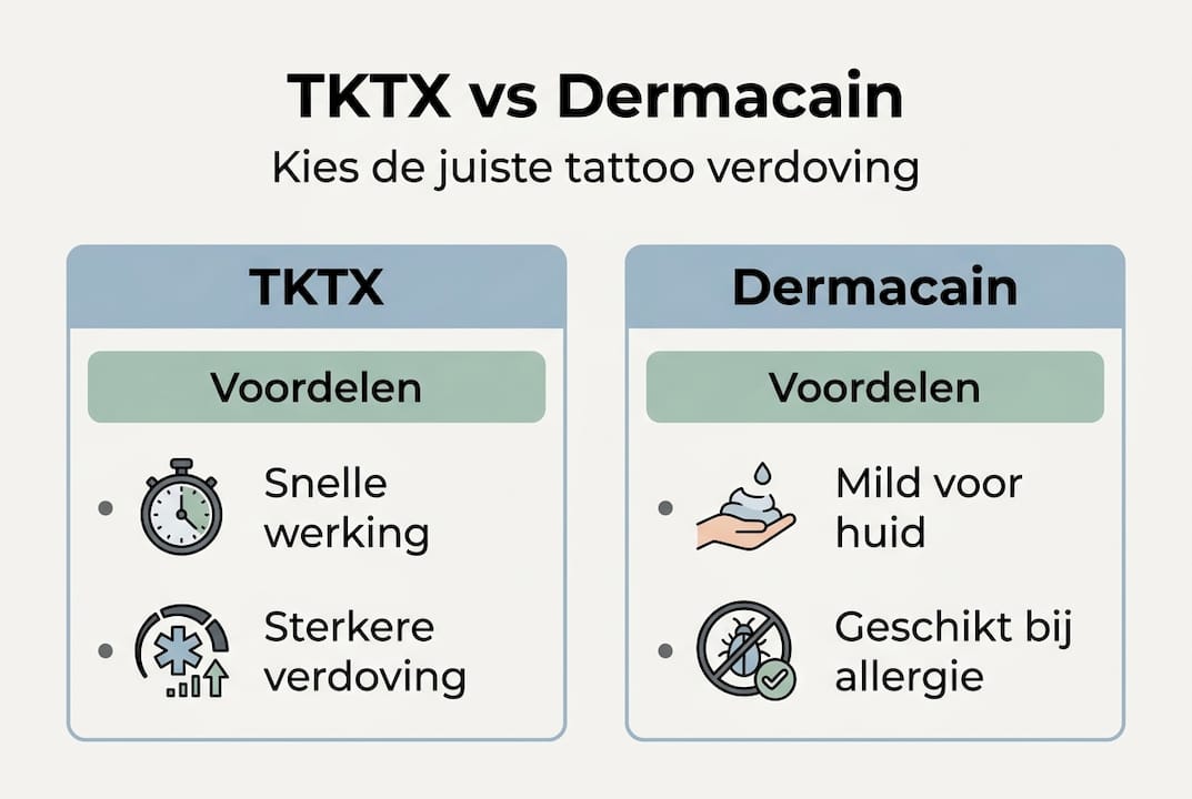 Infographic: De pluspunten van TKTX vergeleken met Dermacain