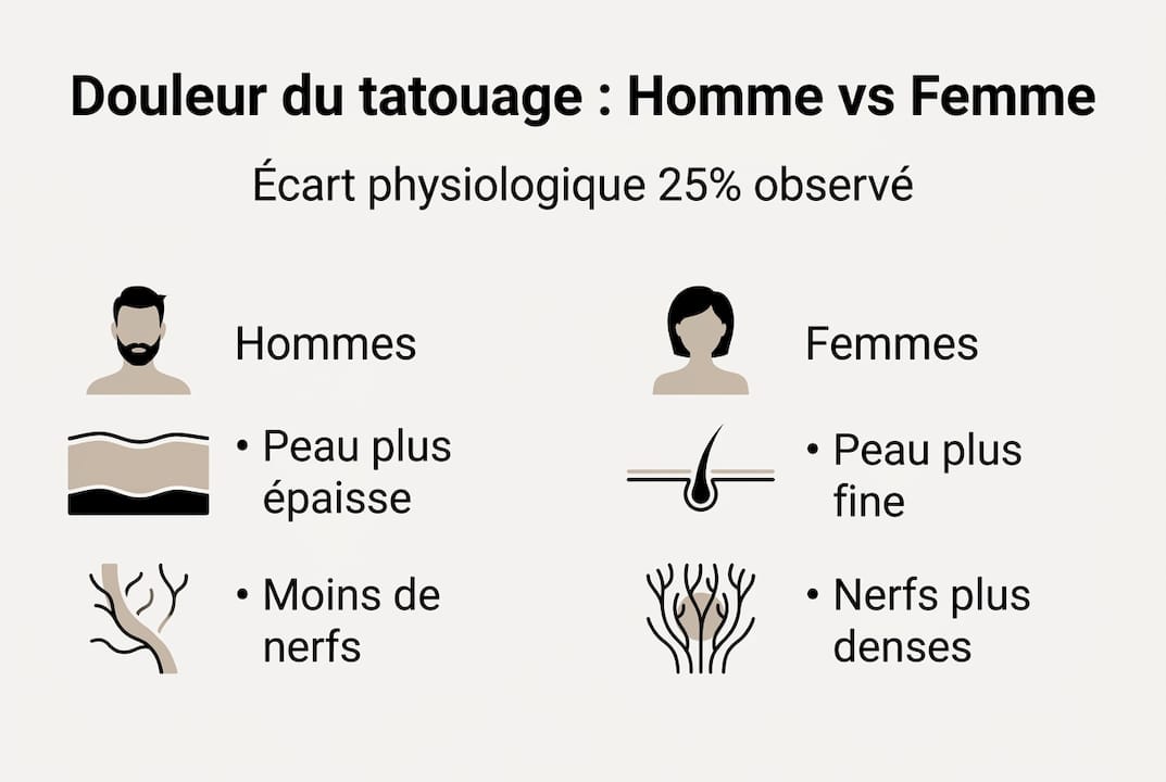 Infographie : comment la douleur d’un tatouage varie-t-elle entre les hommes et les femmes ?