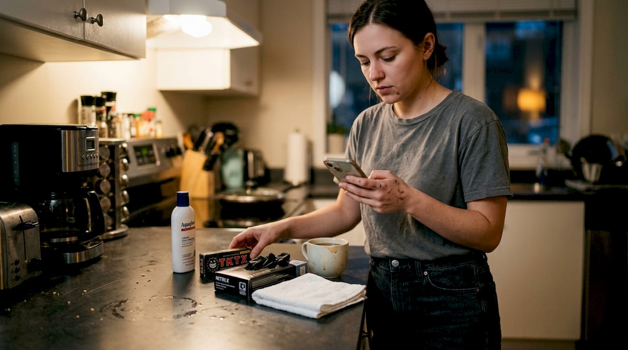 Příprava pomůcek na tetování