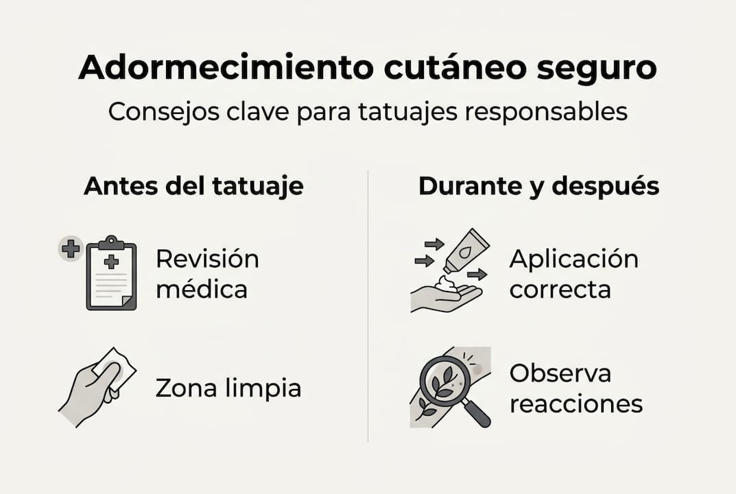 Infografía: recomendaciones clave para una anestesia cutánea segura