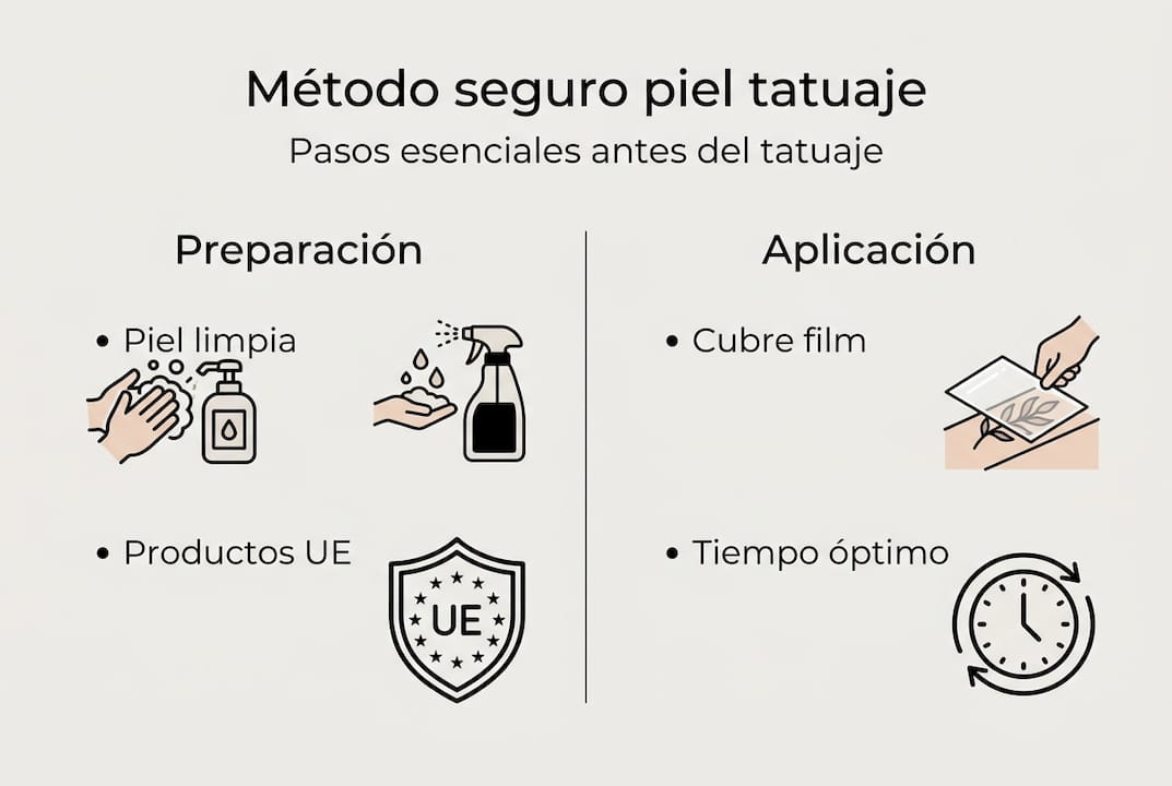 Infografía: Cómo preparar y calmar tu piel de forma segura antes de hacerte un tatuaje