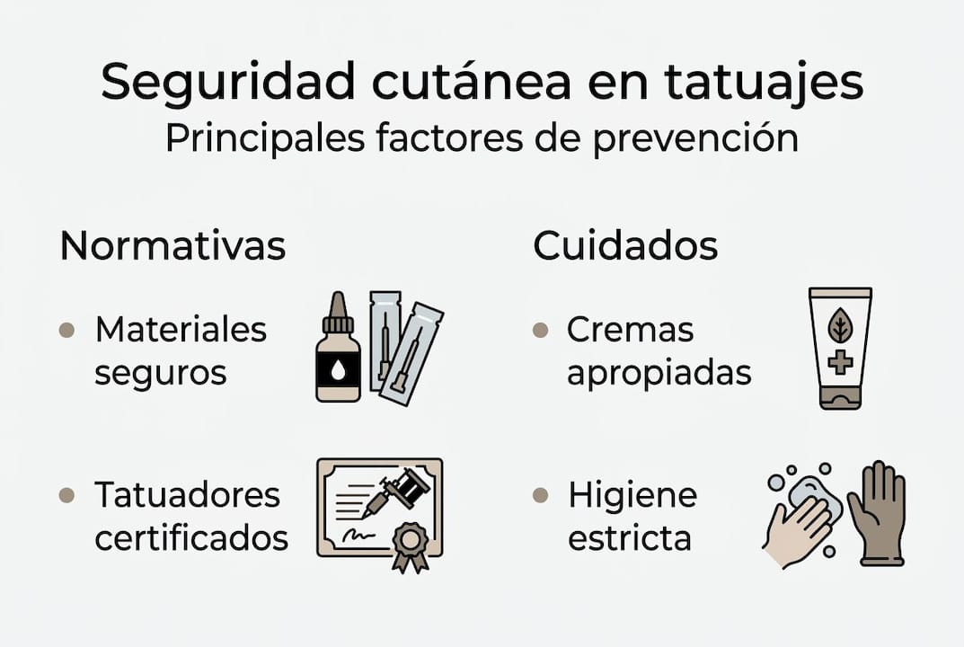 Guía visual para el cuidado y la protección de la piel antes y después de hacerse un tatuaje