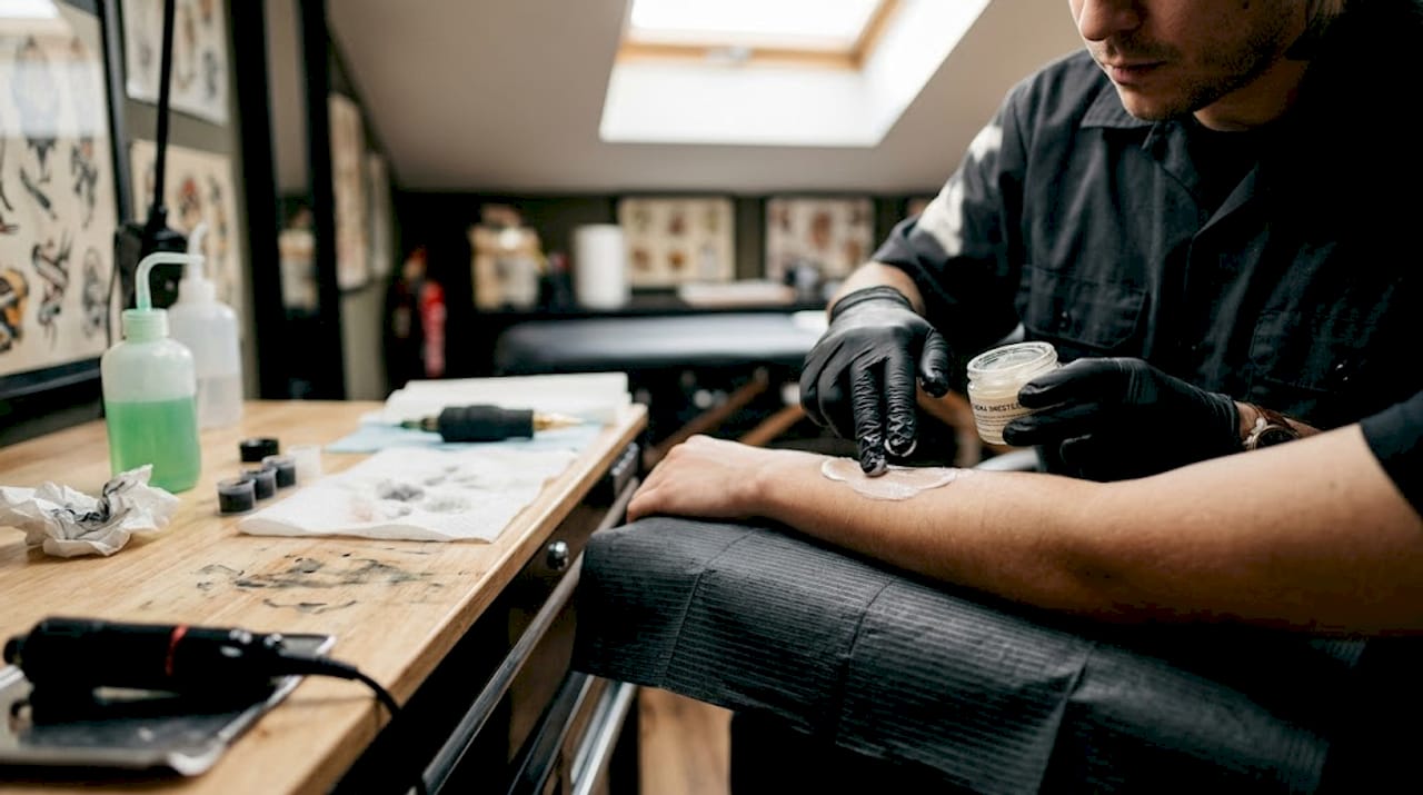 Uso de anestesia tópica antes de una sesión de tatuaje