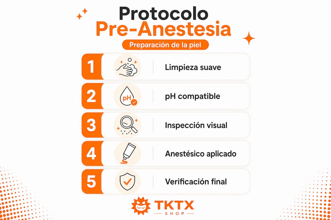 Infografía: cómo preparar la piel antes de aplicar anestesia