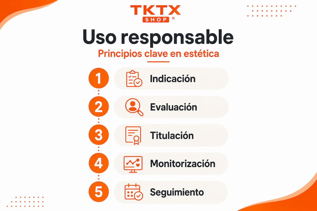 Infografía sobre los pasos esenciales en anestesia para procedimientos estéticos