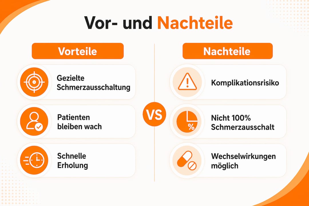 Infografik: Was spricht für und gegen eine lokale Betäubung?