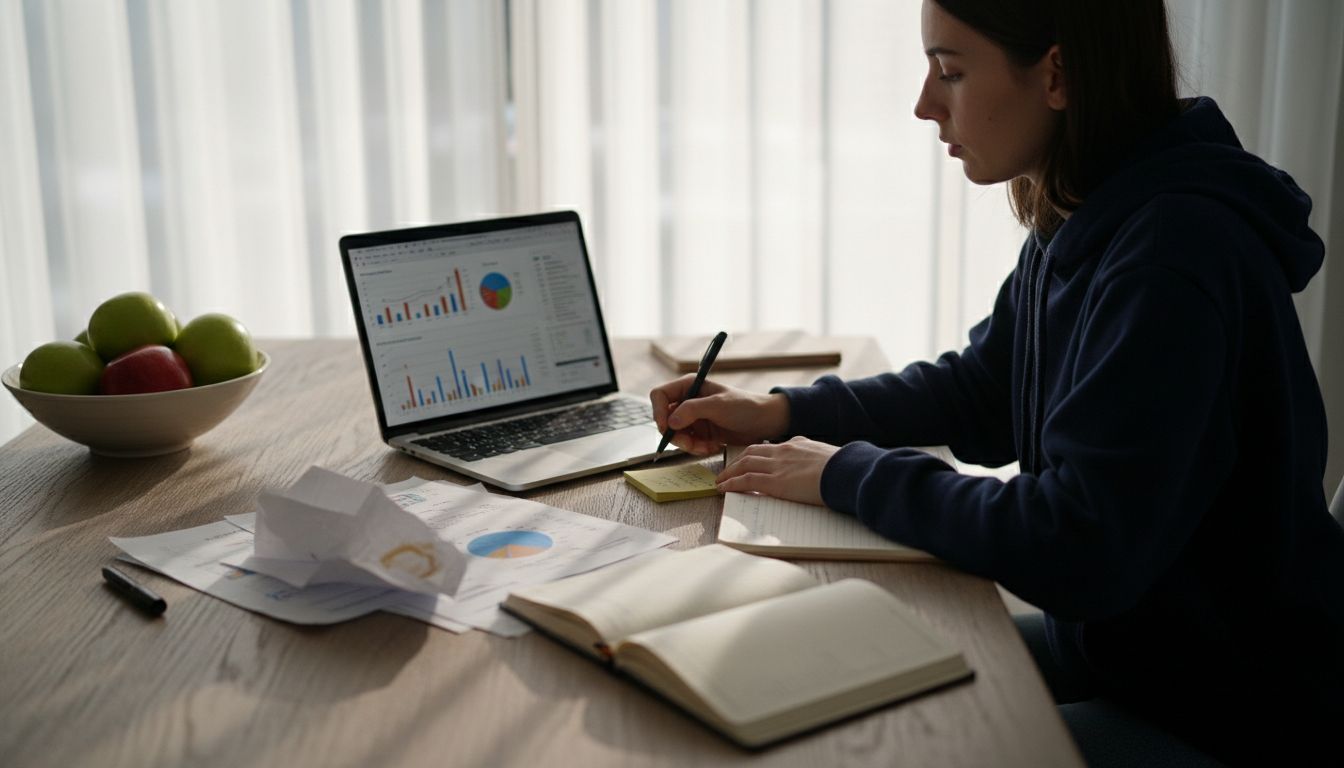 Shop owner reviewing Shopify performance metrics
