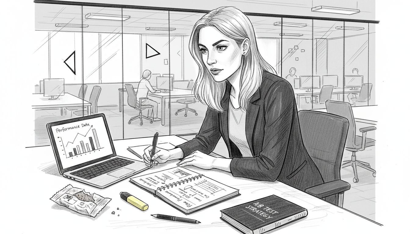 Analyst reviewing Shopify A/B test results