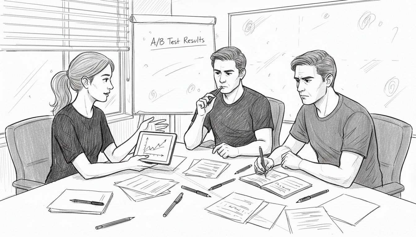 Team discussing Shopify store analytics