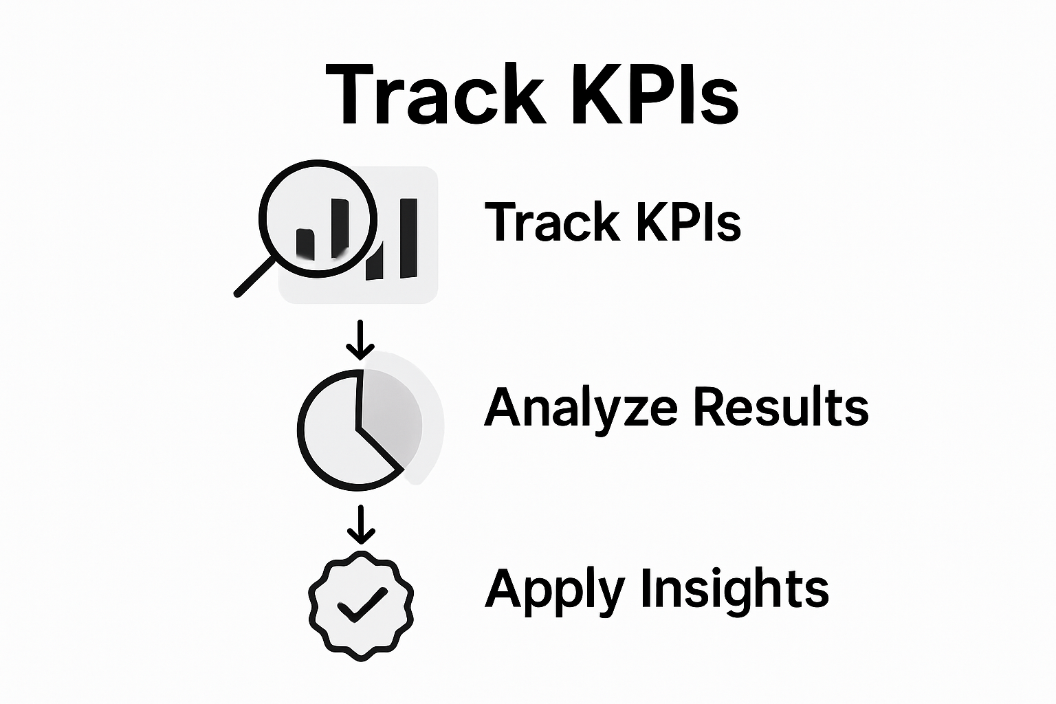 Infographic of A/B test performance steps