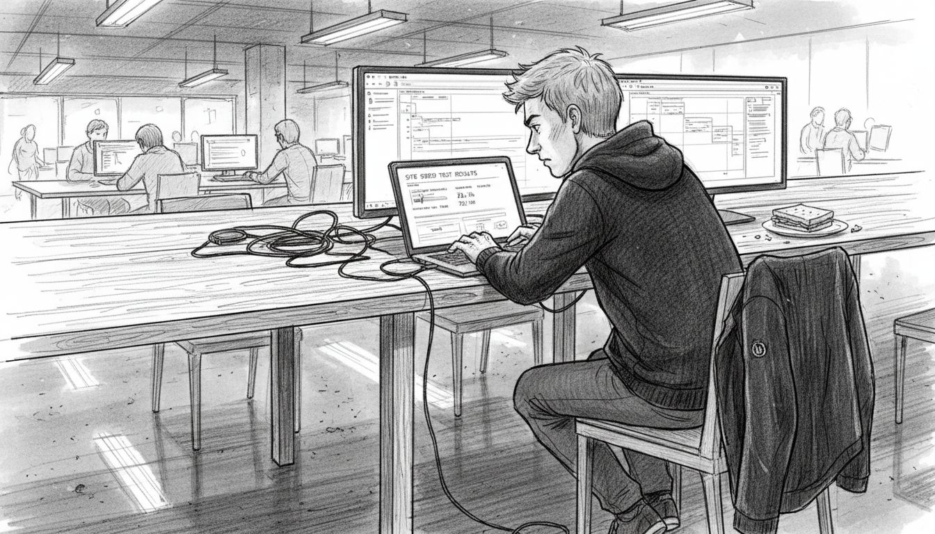 Developer analyzing Shopify speed tests