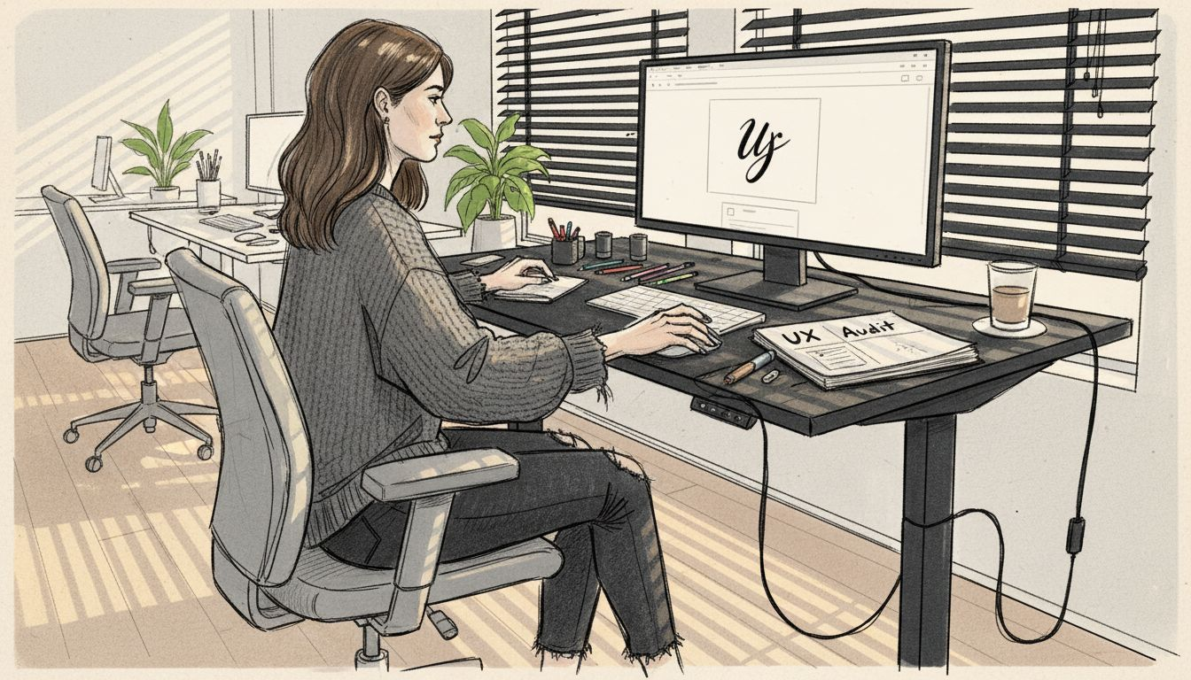 Woman reviews ecommerce product page ux