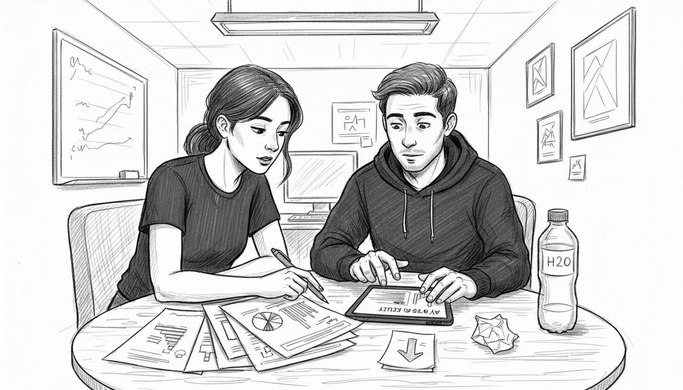 Colleagues discussing ecommerce A/B tests