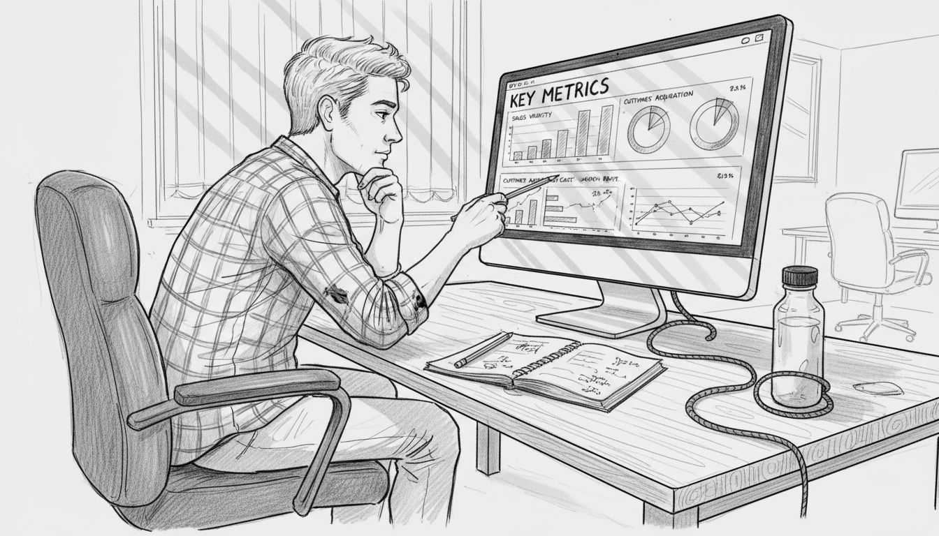 Marketing analyst reviewing ecommerce dashboard