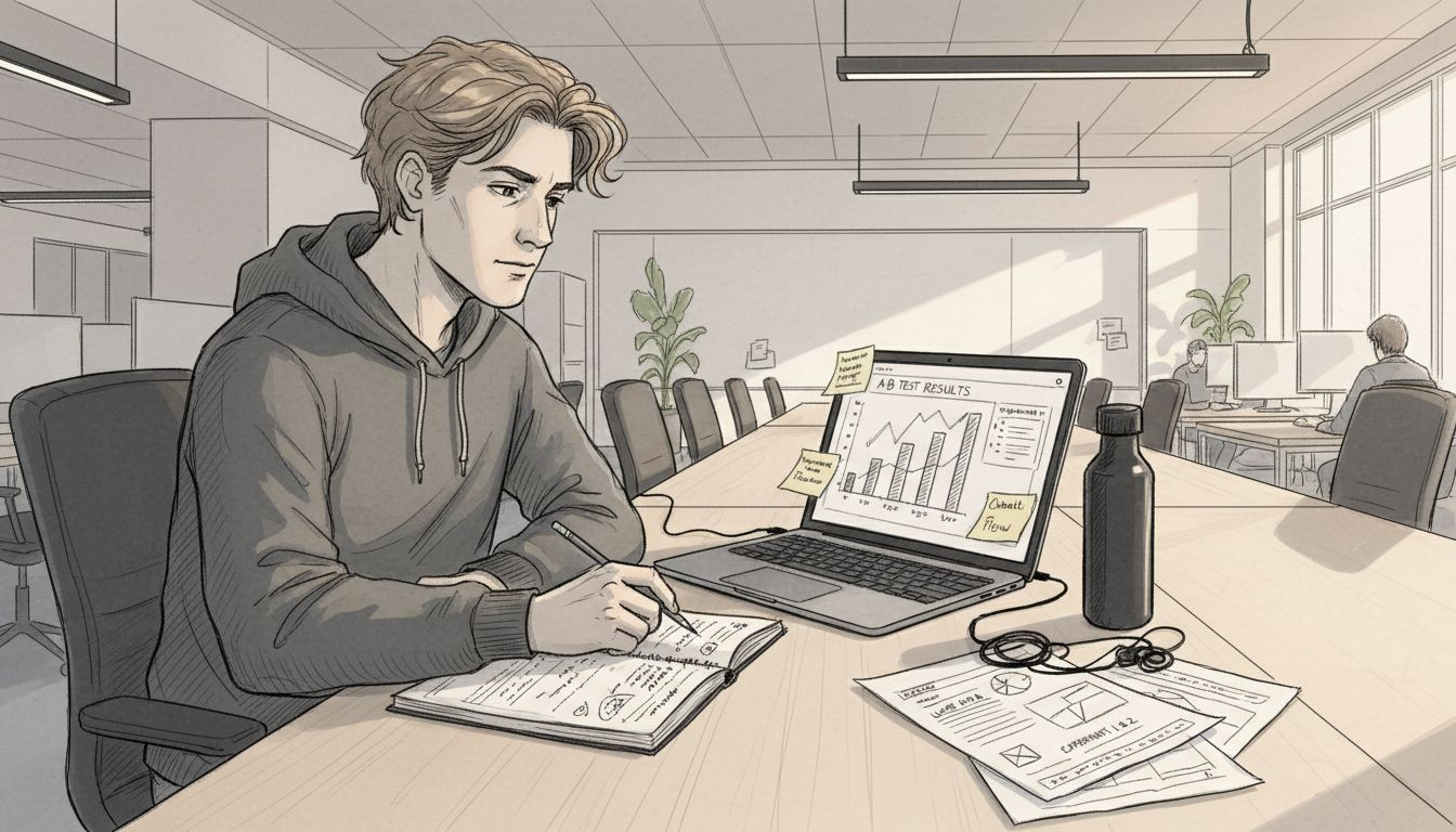 Product manager reviews AI A/B test results