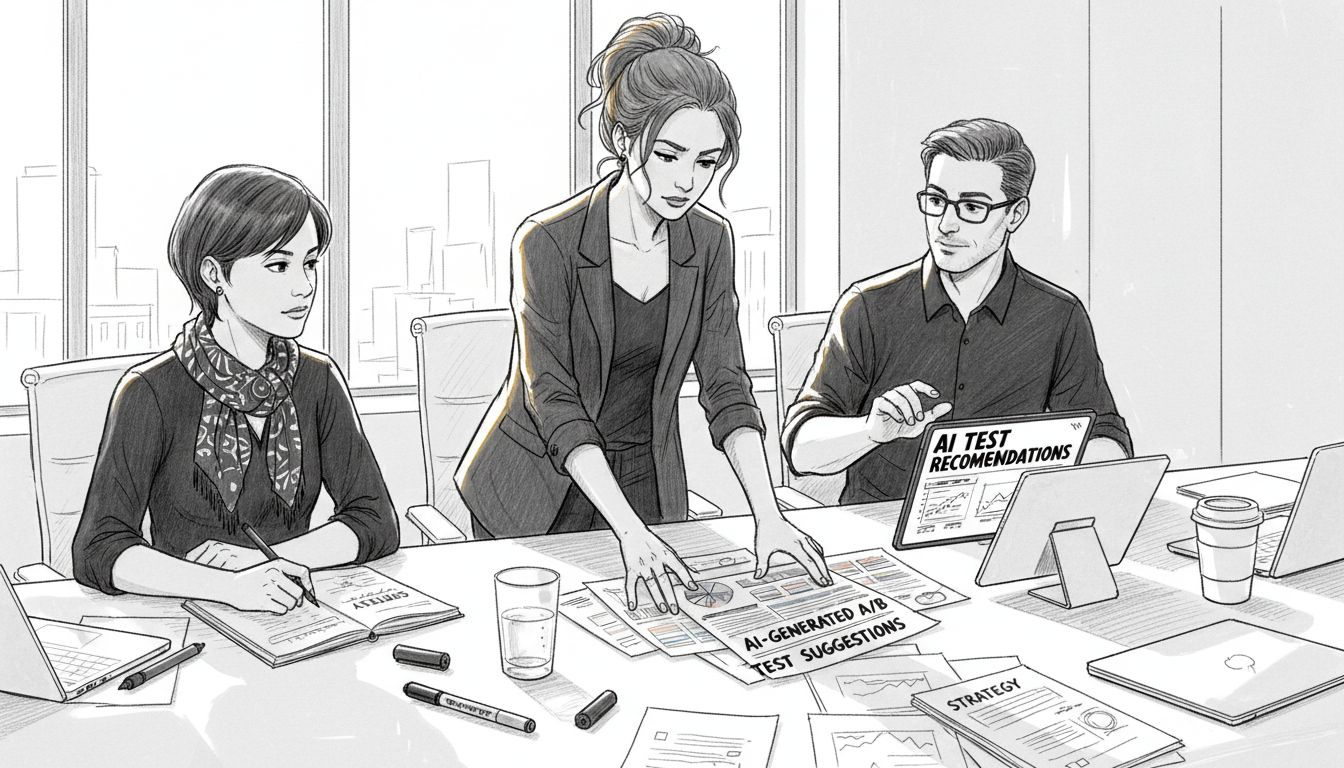 Team reviews AI A/B test suggestions