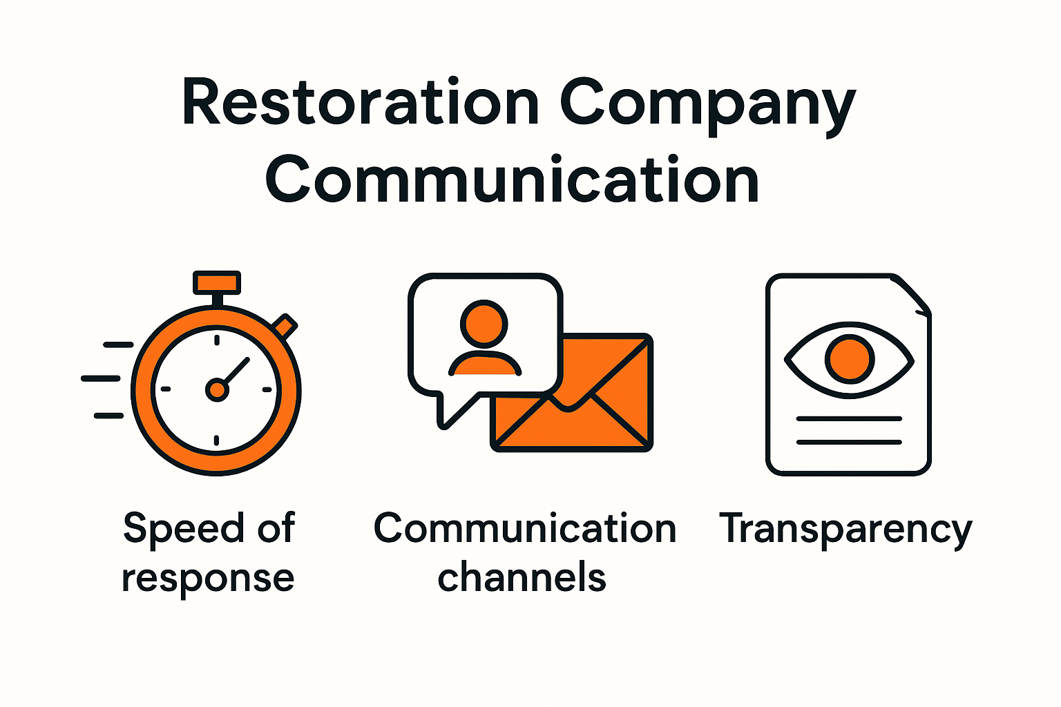 Key elements of restoration company communication process.