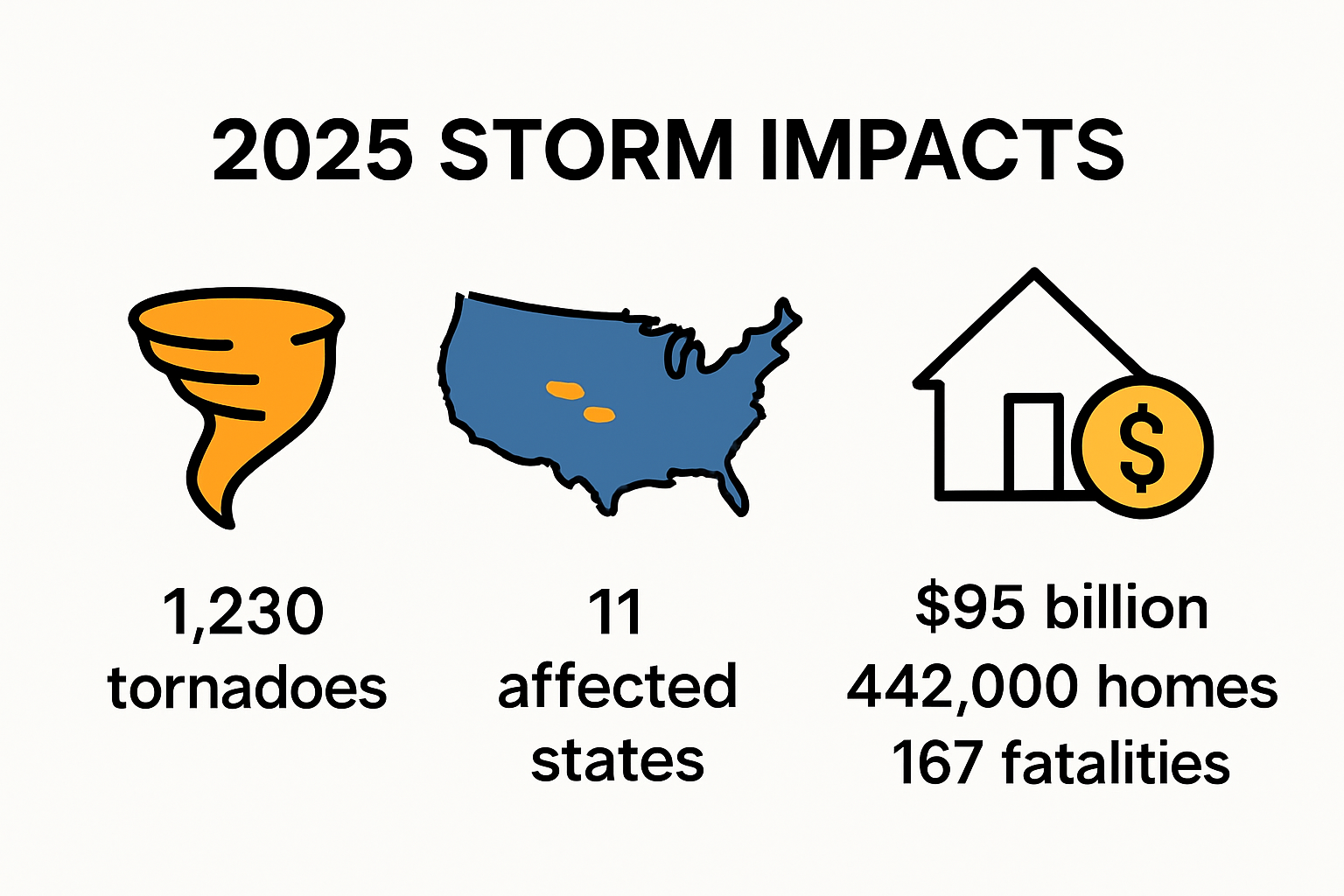 2025 storm impact statistics at-a-glance infographic