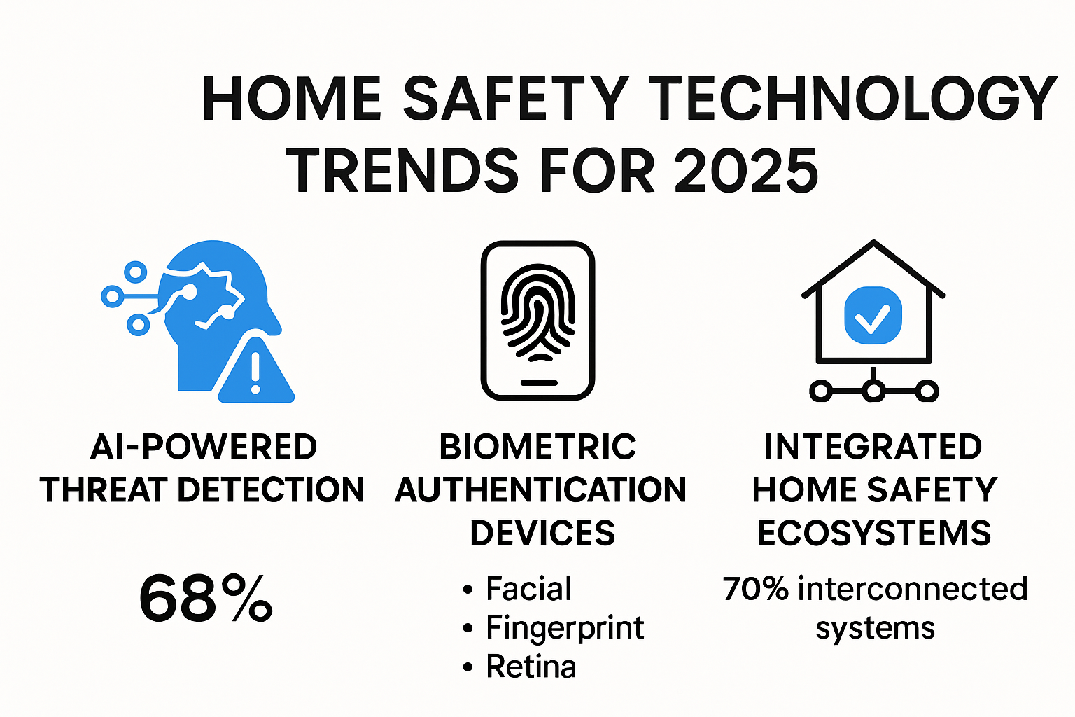 Infographic showing top home safety improvements for 2025