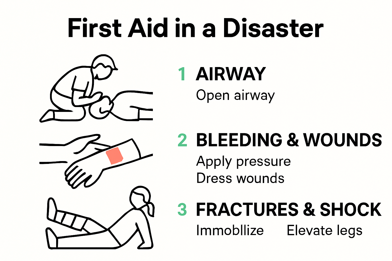 Disaster first aid basics illustrated step-by-step