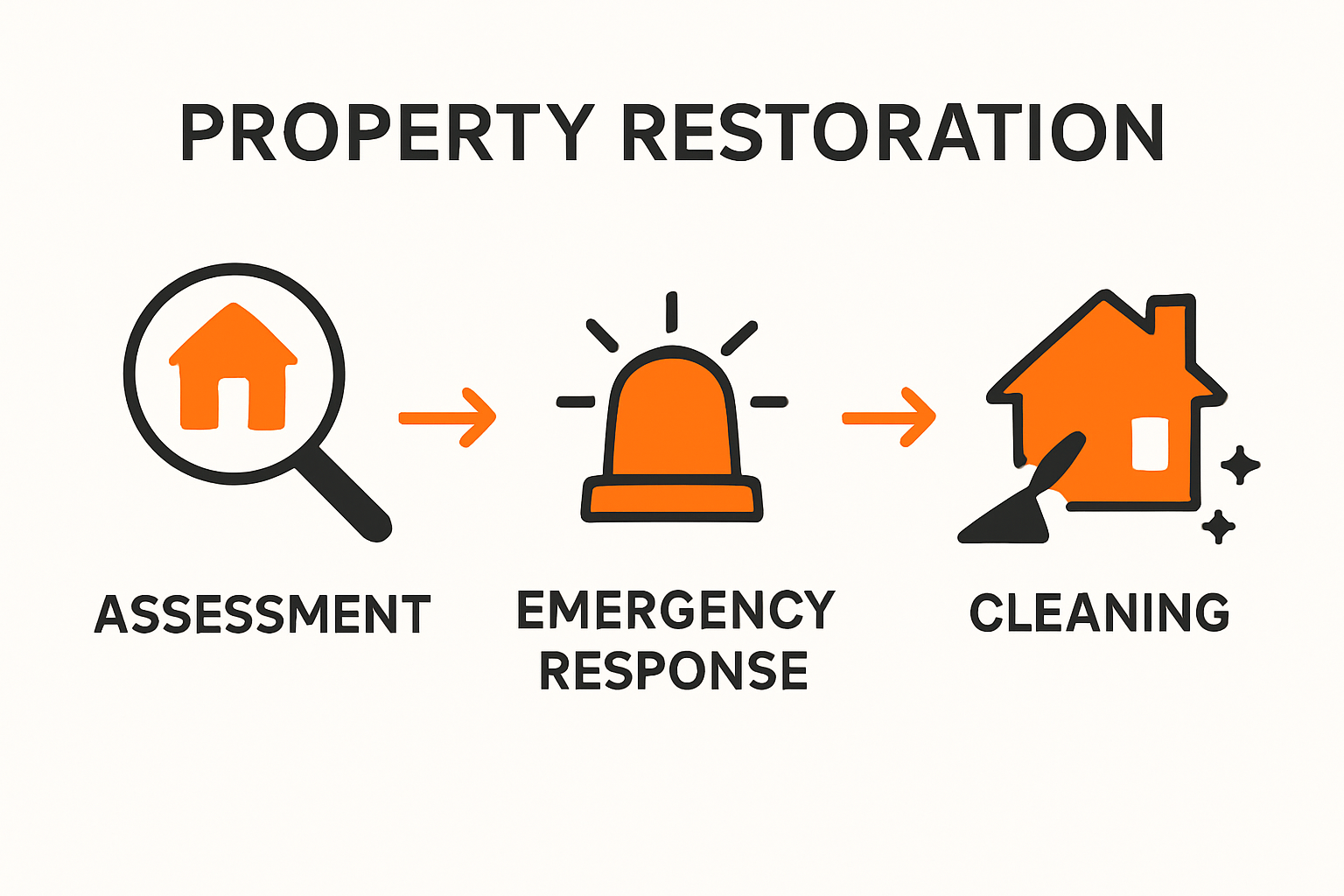 Property Restoration Techniques for Charlotte, NC Owners 2025 2 Infographic summarizing property restoration techniques steps