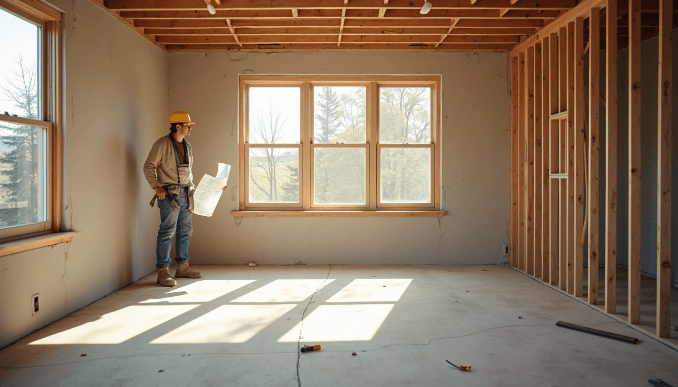 Property Restoration Costs in Charlotte, NC: Guide for 2025 3 Restoration workers planning repairs in sunlit living room