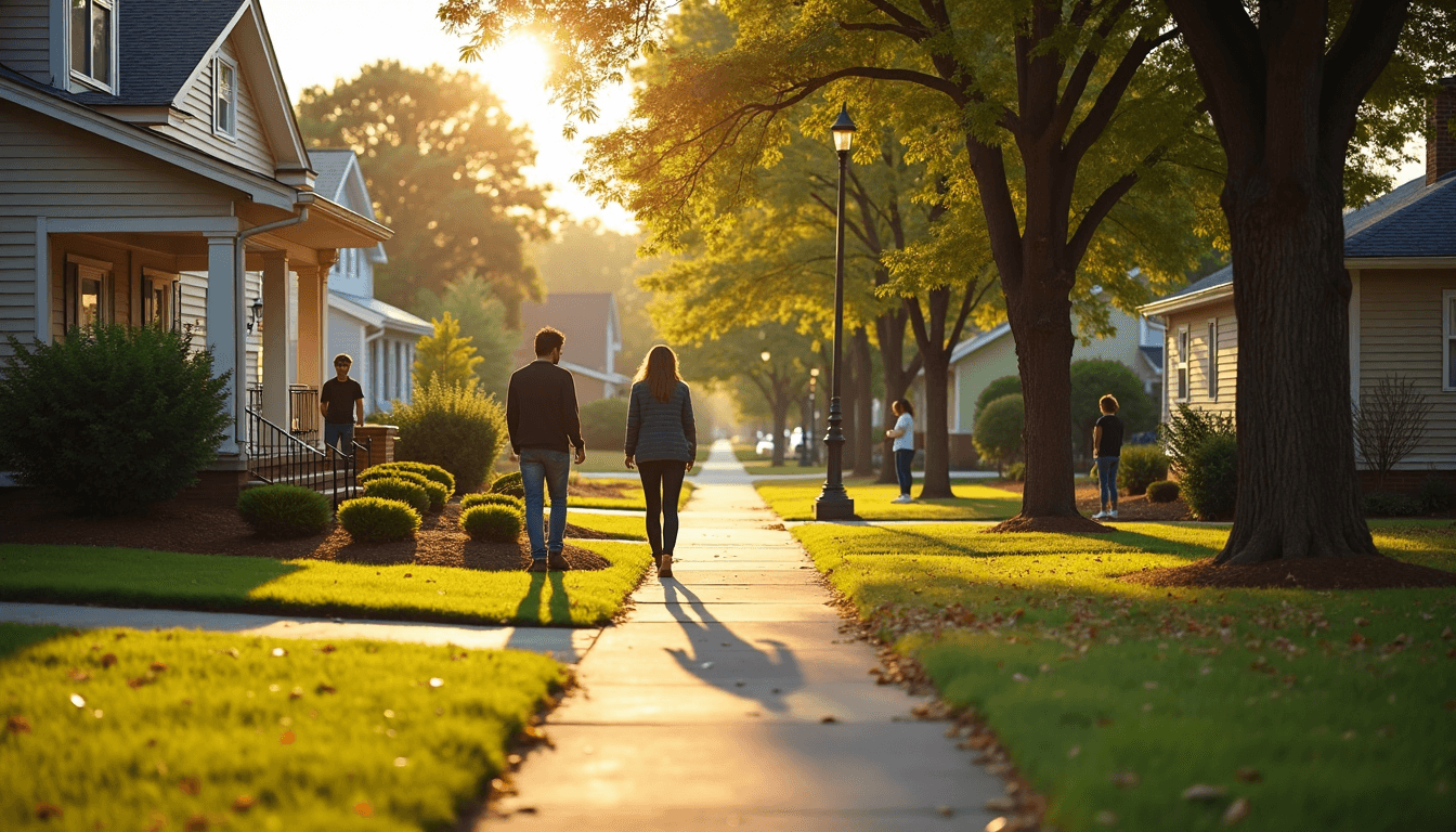 Property Restoration Costs in Charlotte, NC: Guide for 2025 1 Charlotte residential street with homeowners at sunrise