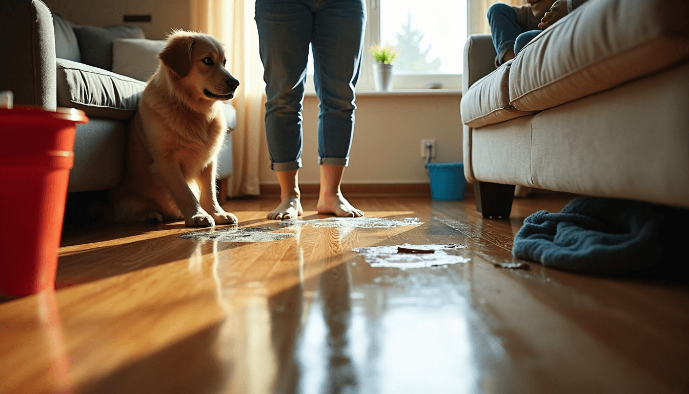 Emergency Property Repairs in Charlotte, NC: 2025 Guide 3 Homeowner calls for help with burst pipe water emergency inside home