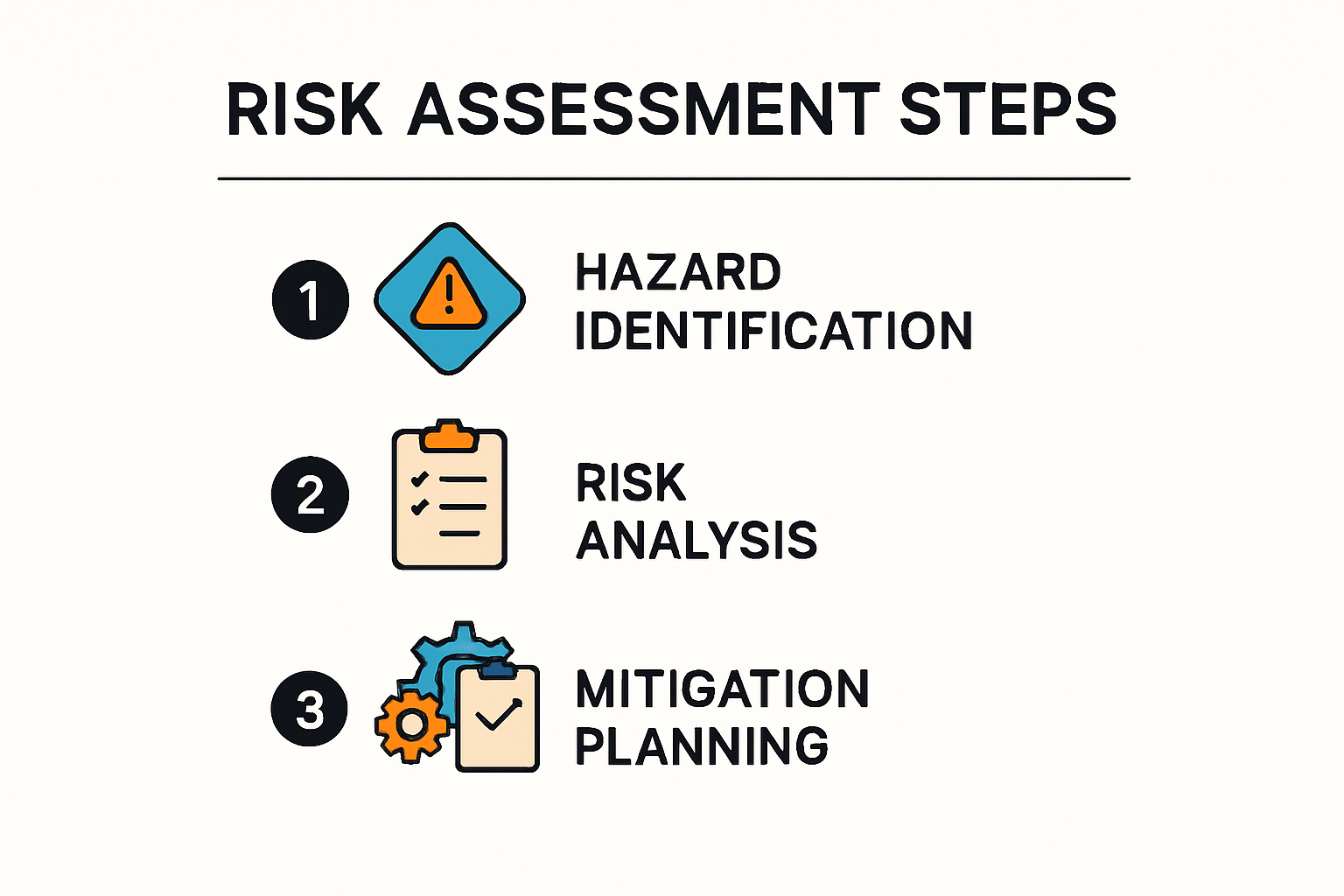 Flowchart illustrating disaster risk assessment steps