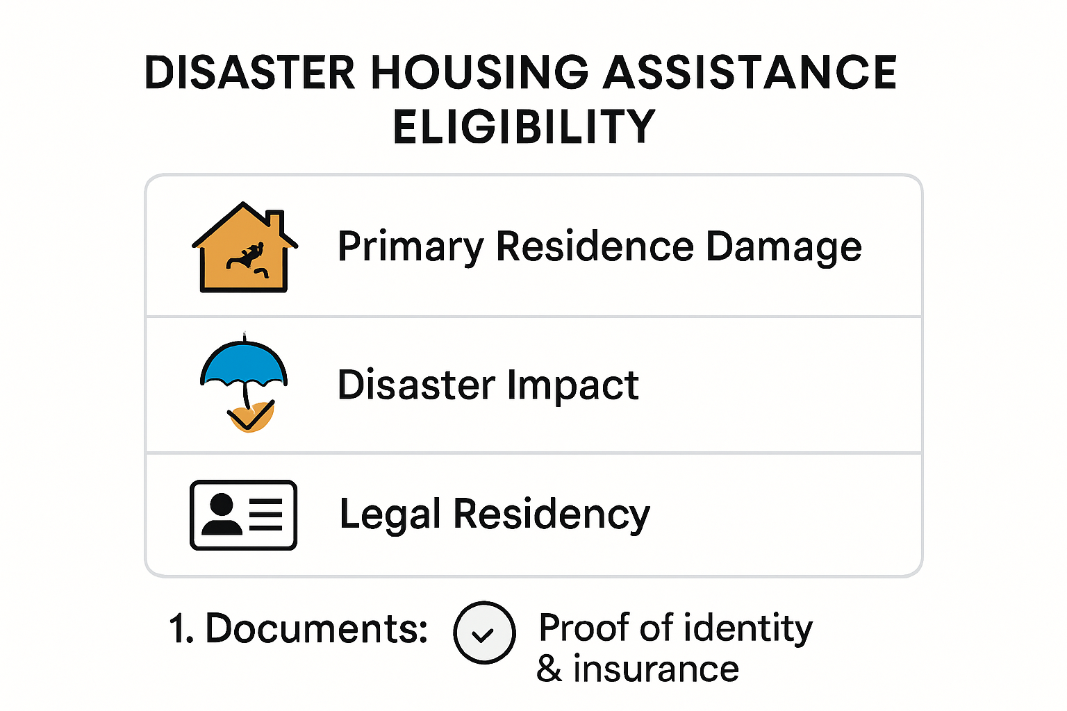 Disaster housing assistance eligibility flow chart