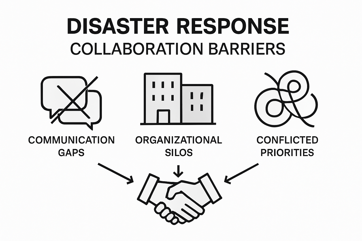 Infographic of barriers to disaster response collaboration