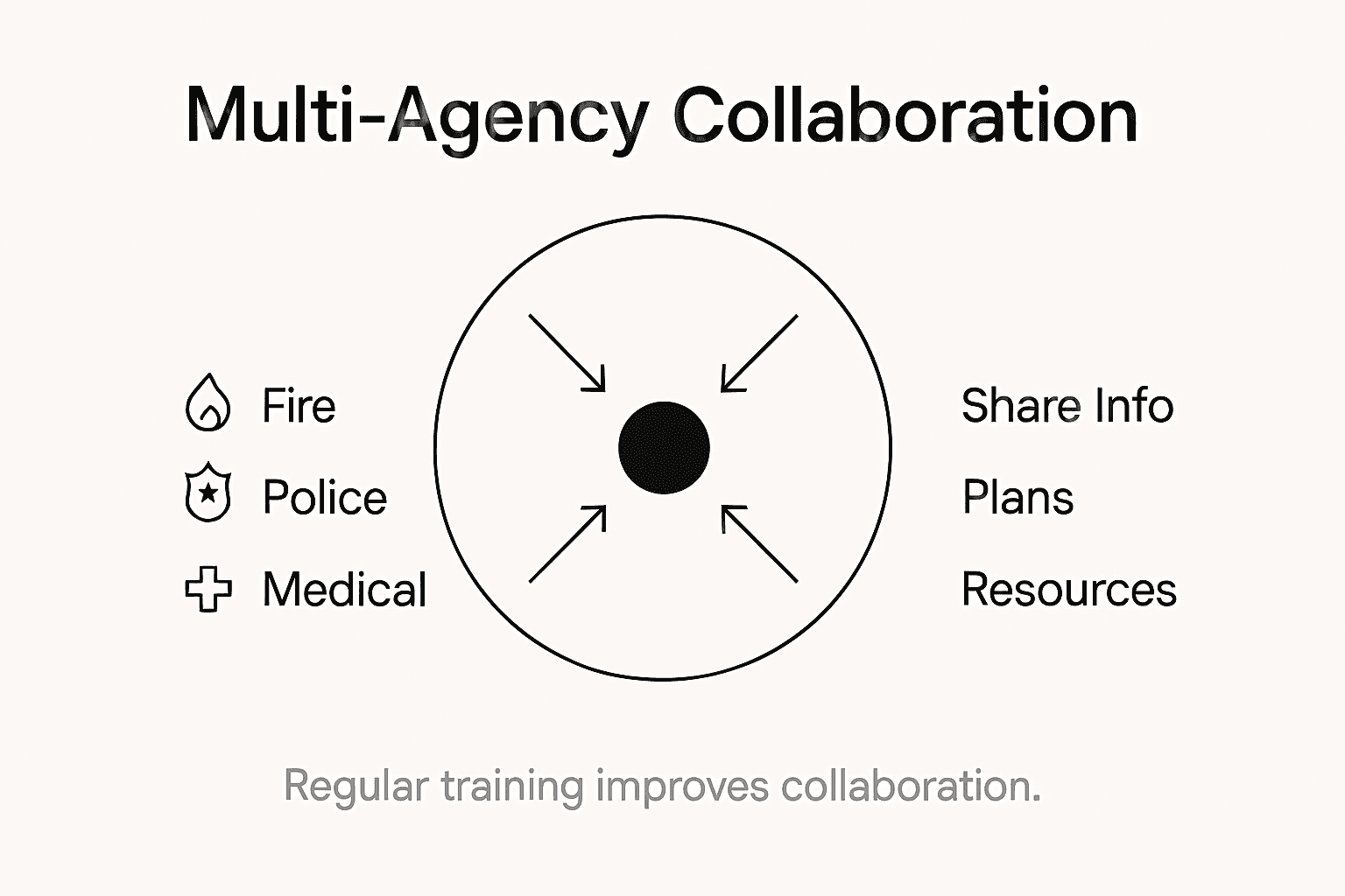 Infographic of multi-agency emergency collaboration