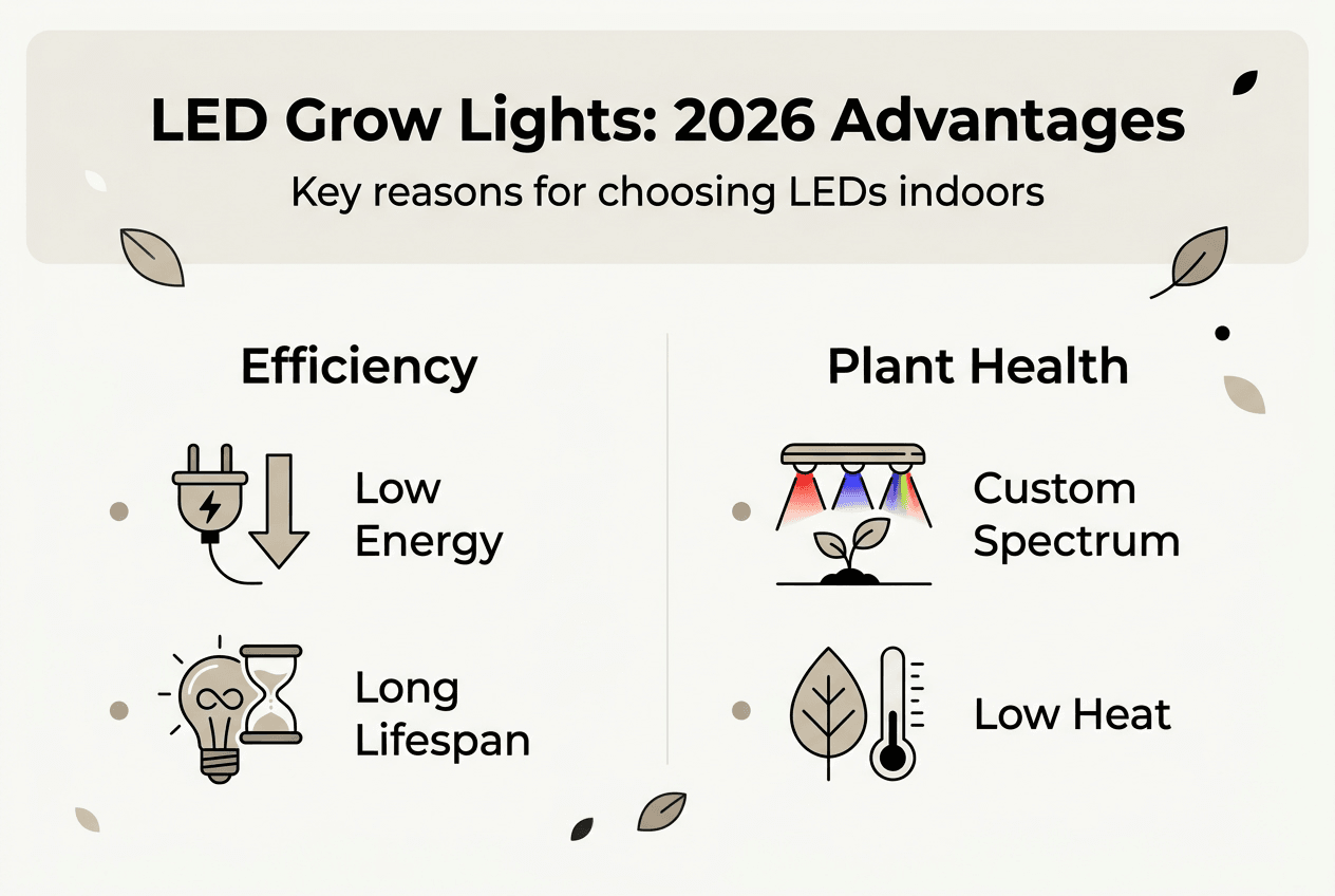Why choose LED grow lights for indoor gardens in 2026 – AMAZING GARDEN