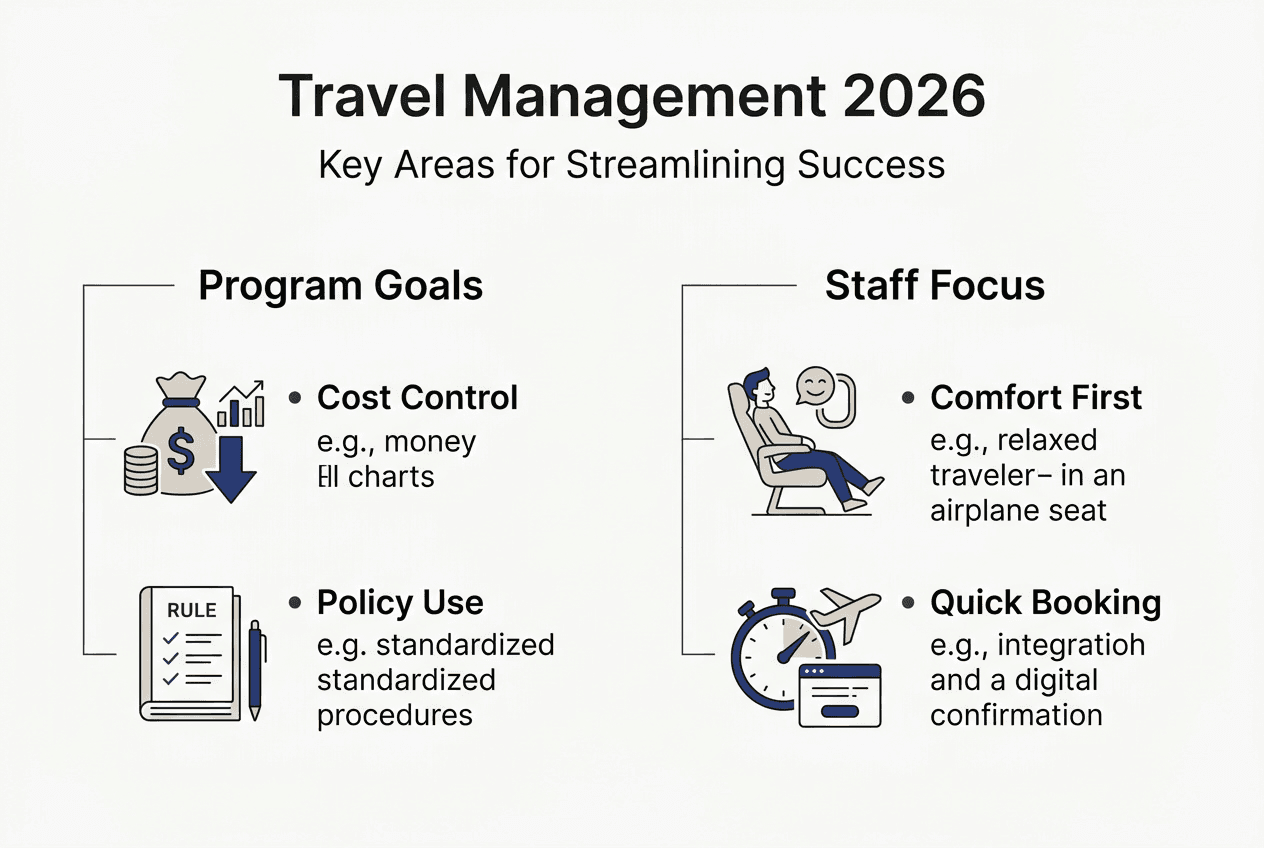 Infographic of best practices for travel management