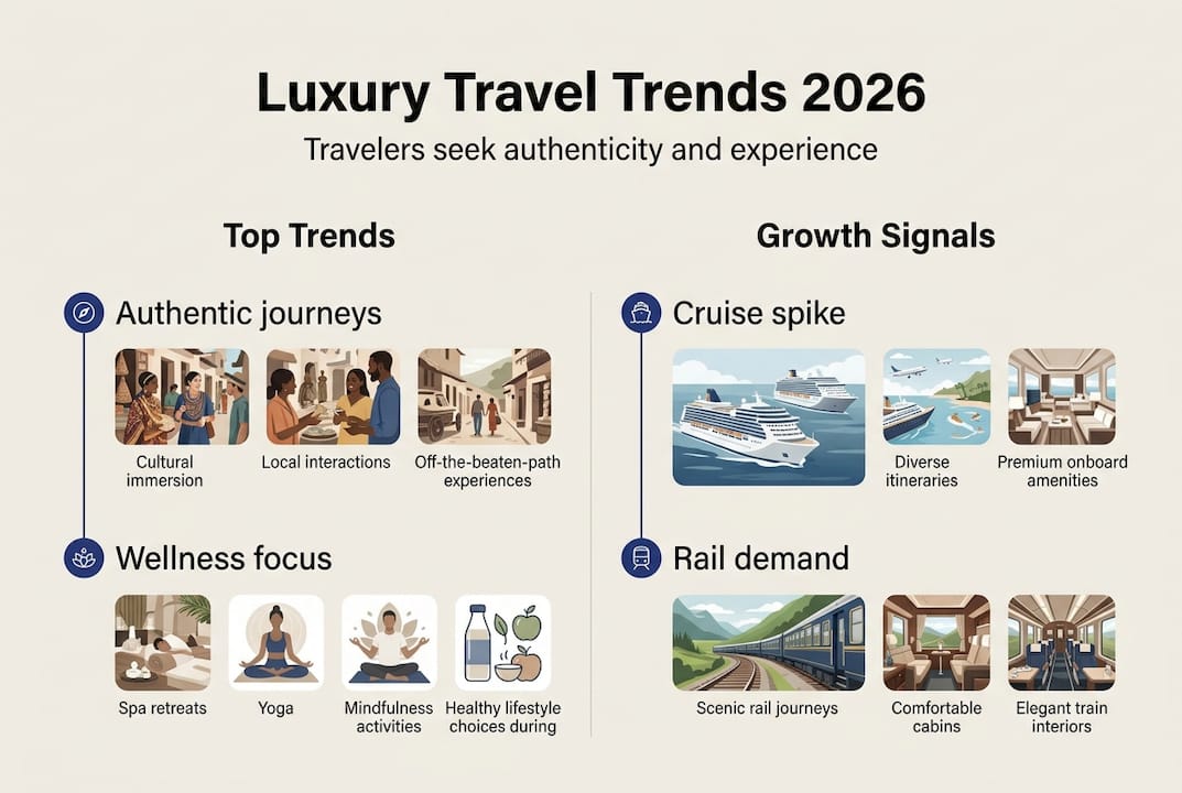Infographic of luxury travel trends and growth signals
