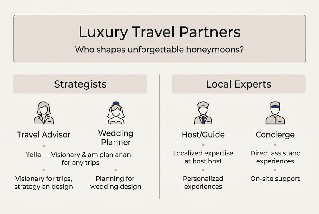 Infographic of key luxury travel partner types