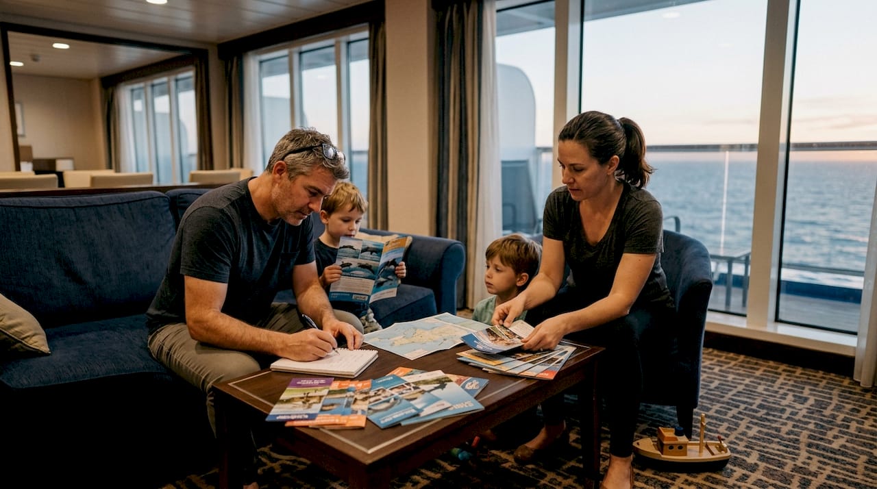 Family planning activities in cruise suite