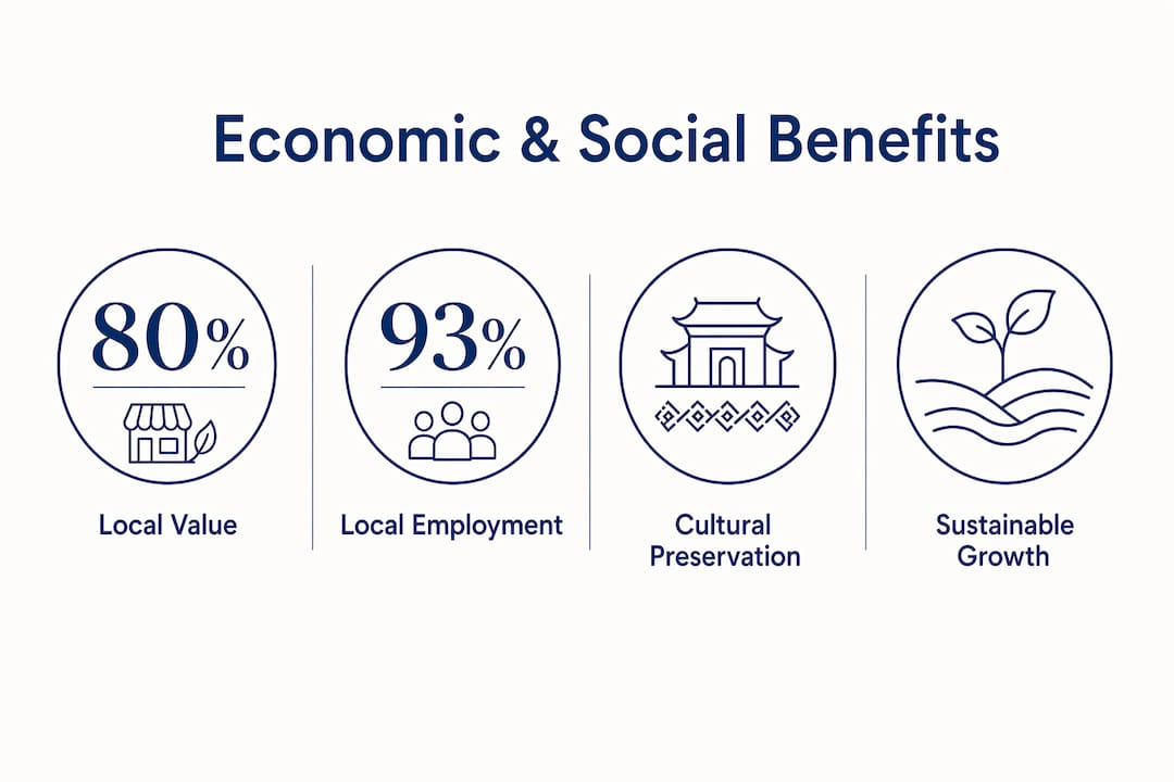 Infographic on economic and social benefits of local partnerships