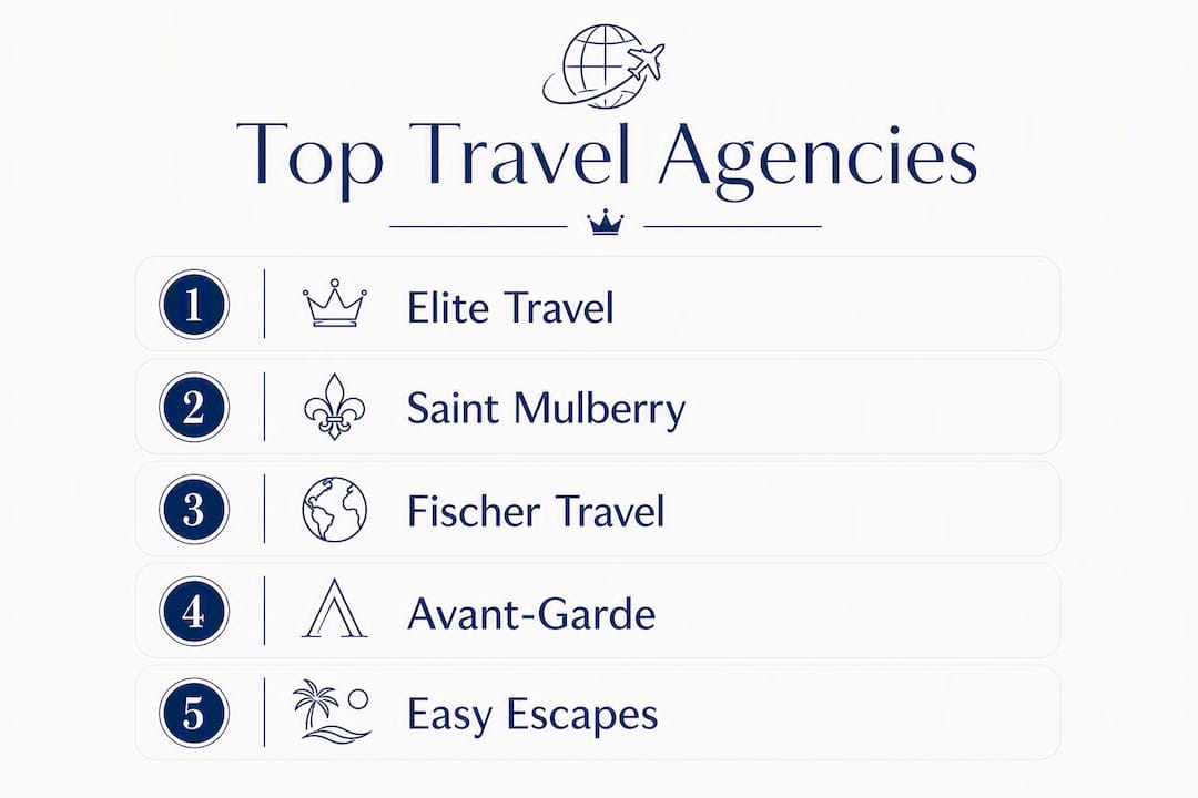 Infographic ranking top luxury travel agencies
