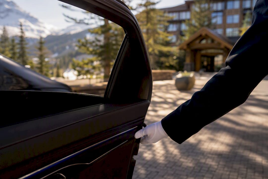 Luxury car door opening for private transfer