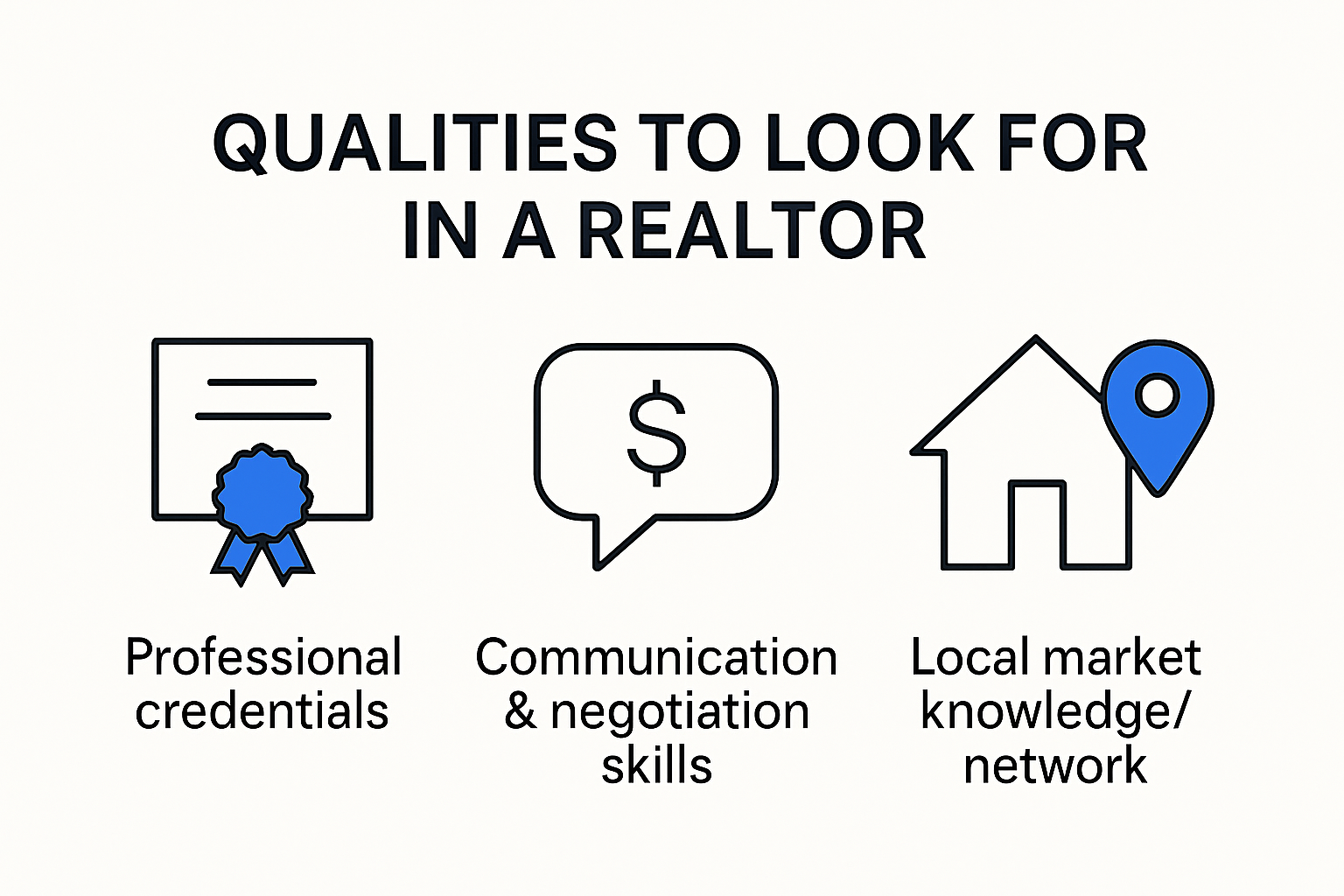 Key qualities to look for in a realtor infographic