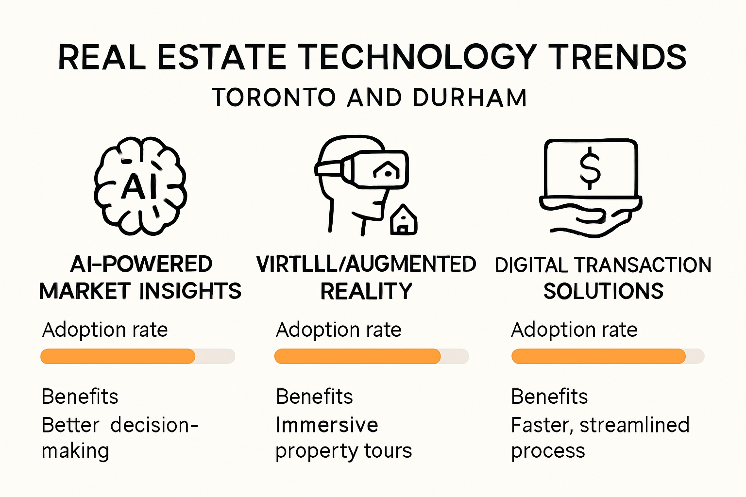 Infographic of real estate technology trends 2025 in Toronto and Durham