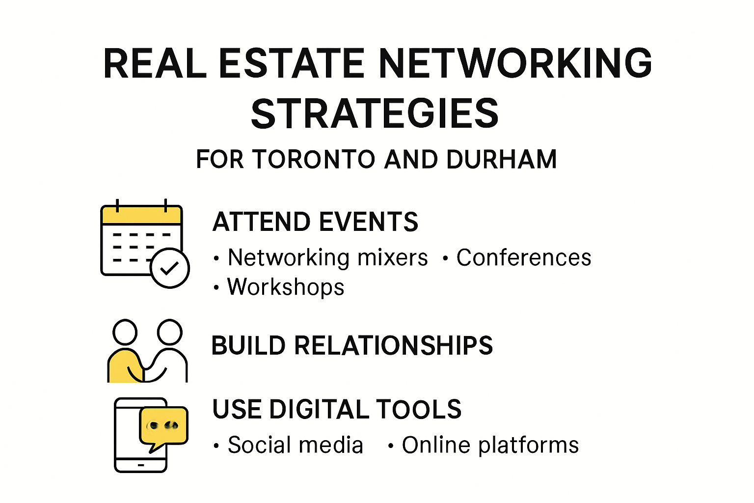 Summary of top real estate networking tips