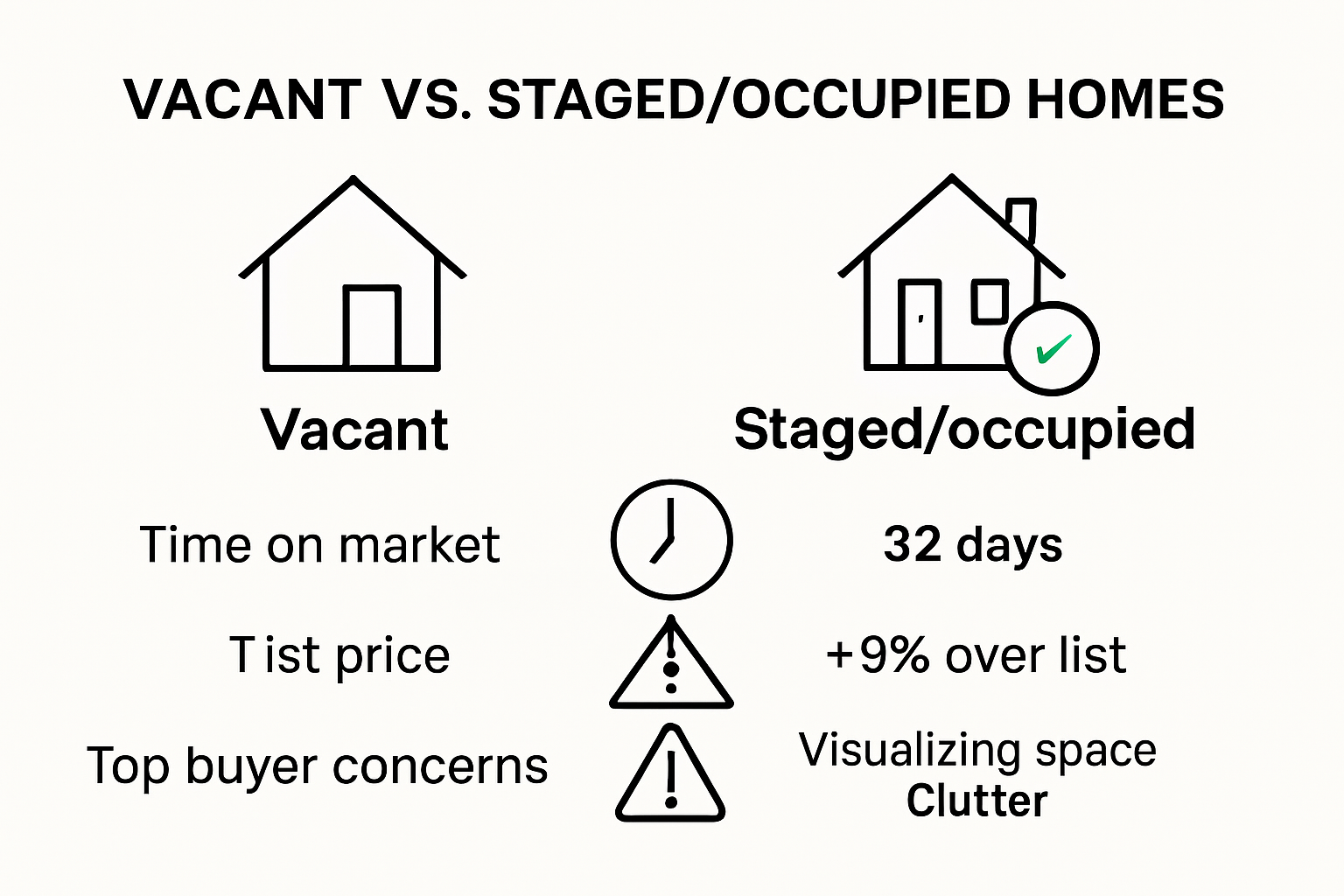 Timeline and statistics: selling vacant vs occupied homes
