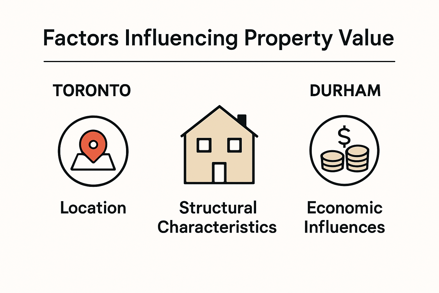 Key factors impacting property value infographic